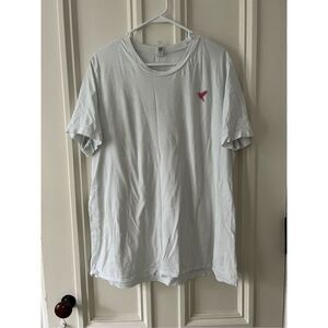 Birddogs white w/ pink stripe and green palm leaf graphic t-shirt XL